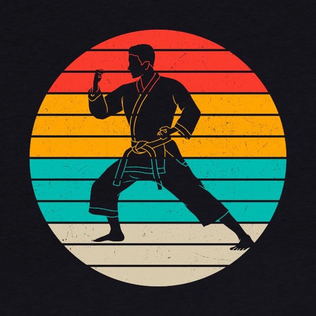 Krate Fighter Vintage Karateka Sunset MMA by Foxxy Merch